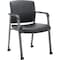Lorell Healthcare Upholstery Guest Chair with Casters, Black Vinyl LLR30951 - alternate 1